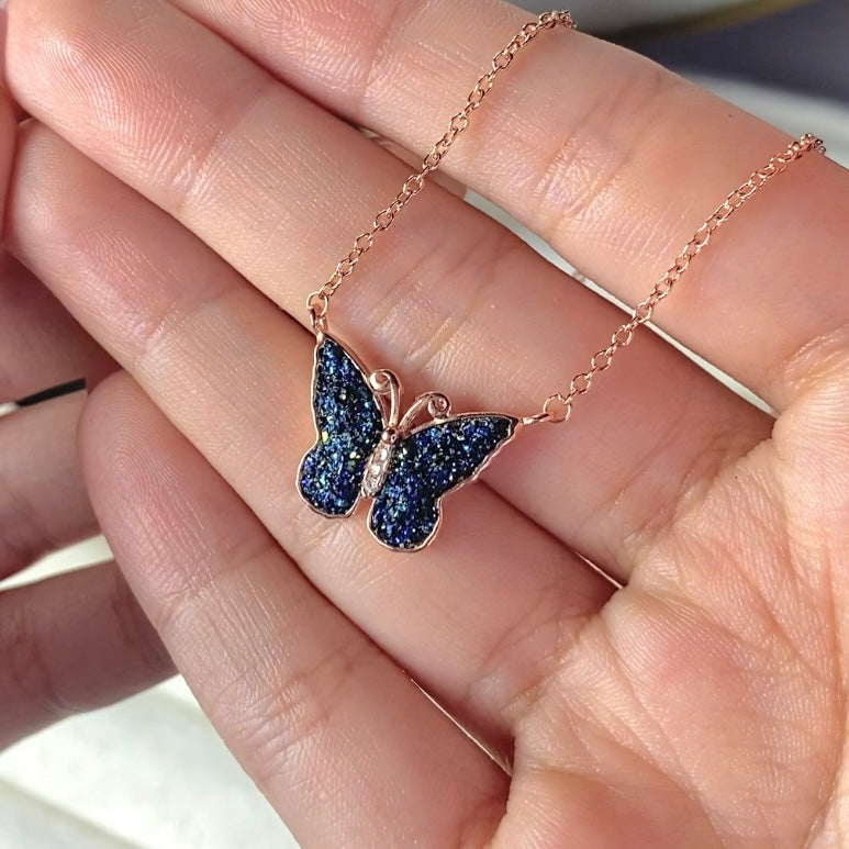 Violet Butterfly necklace