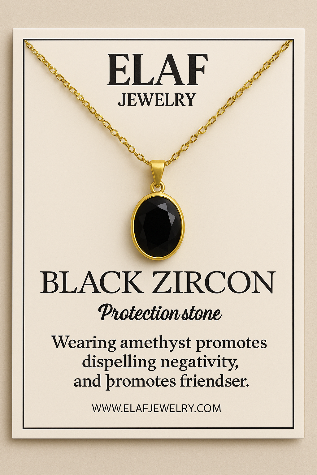Oval Black Zircon