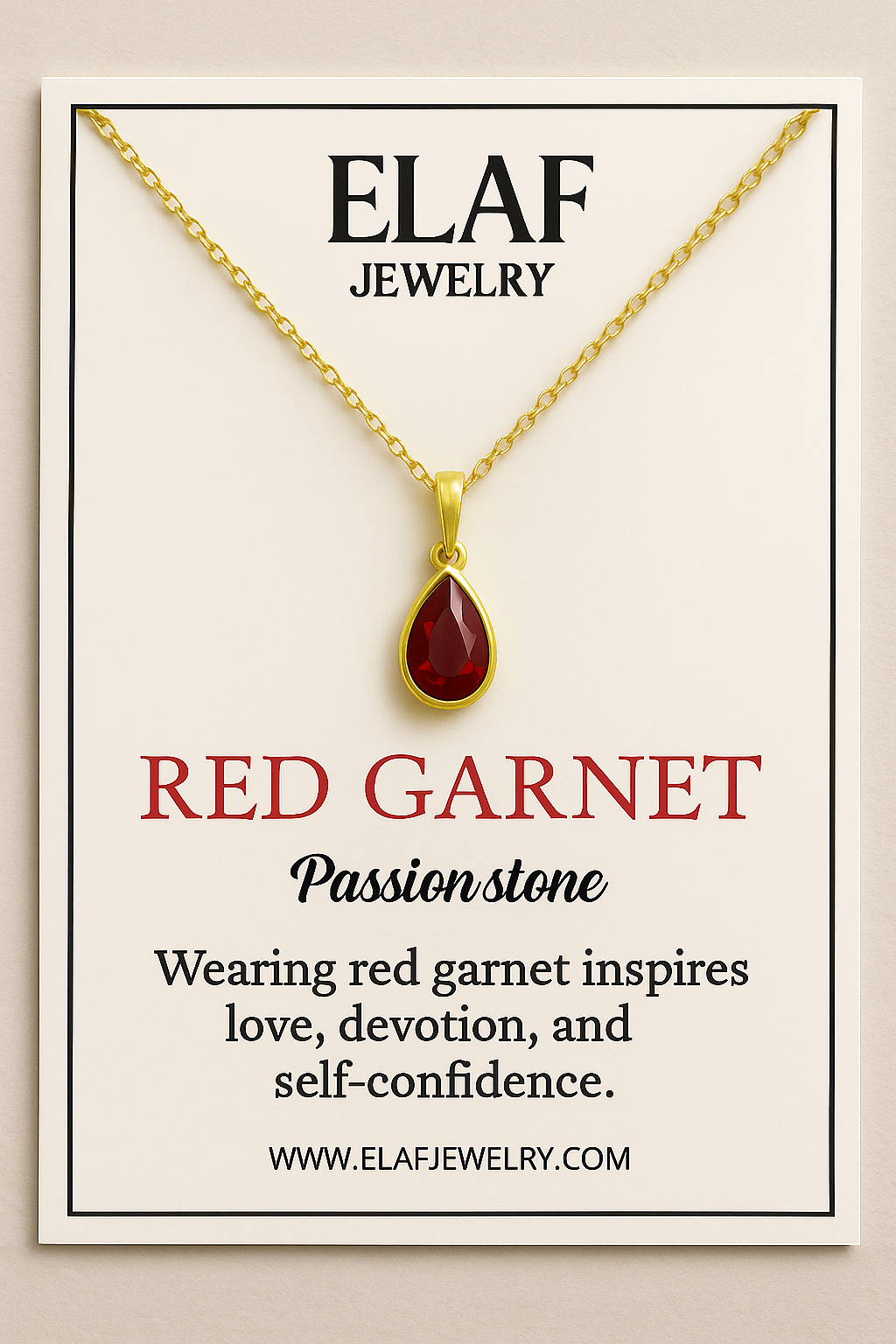 Waterdrop Red Garnet