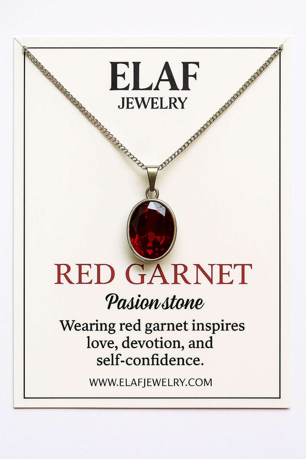 Oval Red Garnet (For Him)