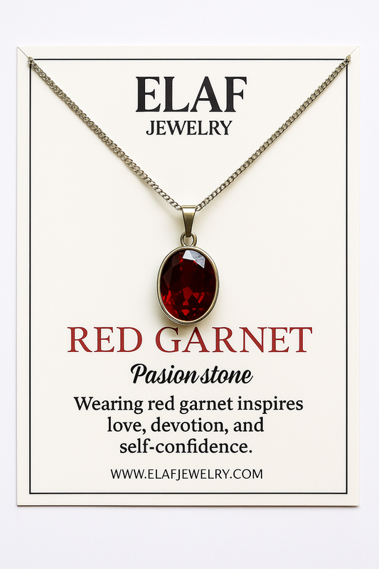 Oval Red Garnet (For Him)