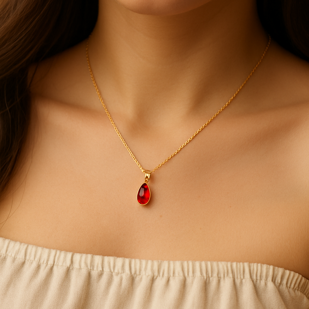 Waterdrop Red Garnet